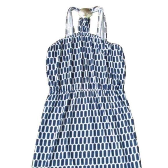 Mud Pie Navy White Metal Sea Shell Swim Cover Up Small - Picture 3 of 5